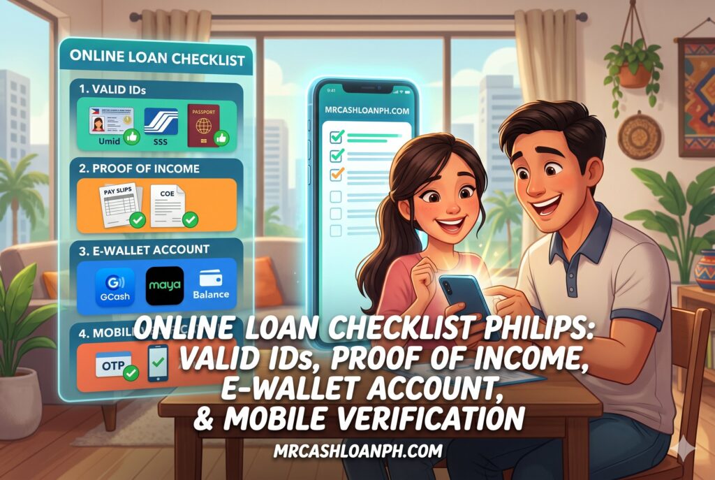 Borrower completing selfie verification and KYC identity checks during Philippine online loan application