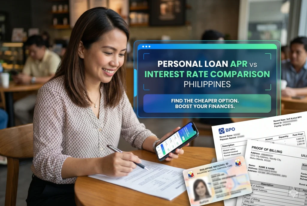 Personal Loan APR vs Interest Rate Comparison Philippines Comparison of APR, monthly interest rate, effective interest rate and total loan cost in the Philippines