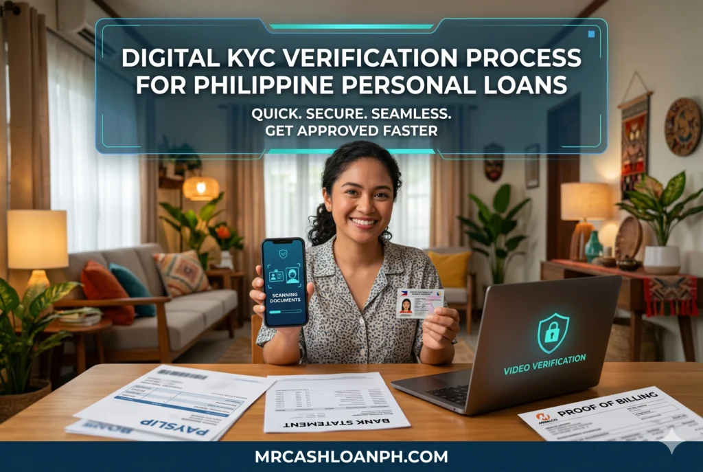 Digital identity verification process using selfie verification OTP and government IDs for personal loans