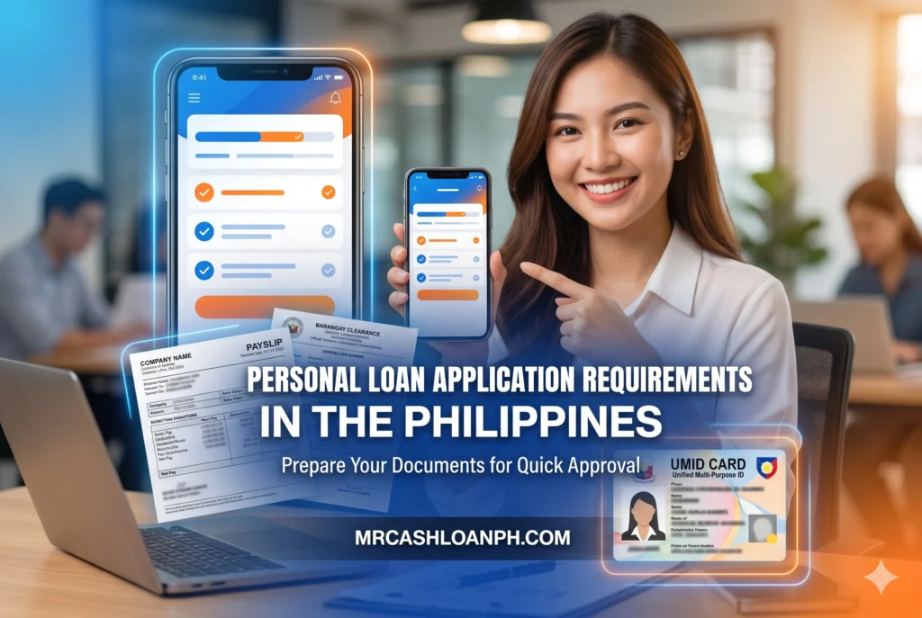 Personal loan Philippines requirements including valid ID proof of income and KYC verification