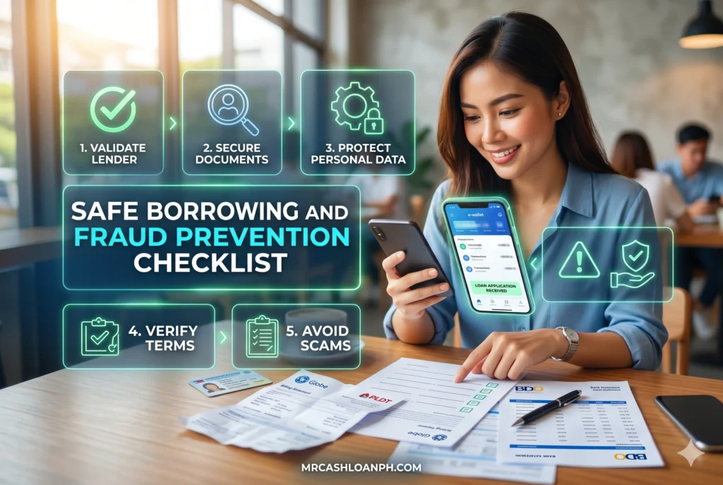 Personal loan scam prevention checklist Philippines including OTP security and lender verification