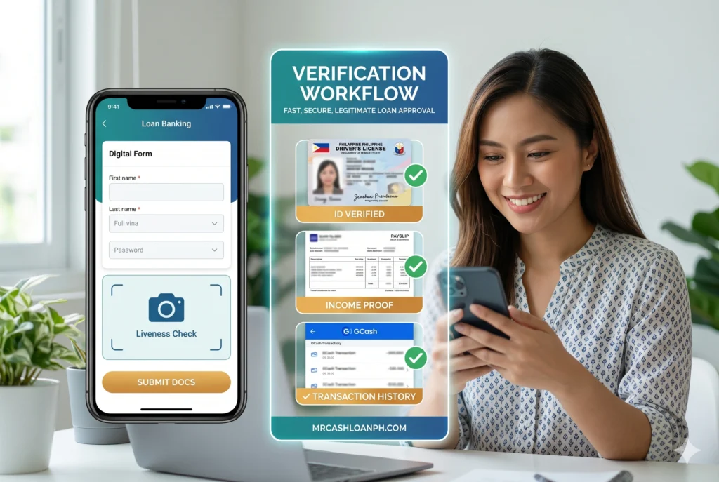 Legitimate Loan Verification Workflow Typical personal loan verification and approval process used by legitimate Philippine lenders